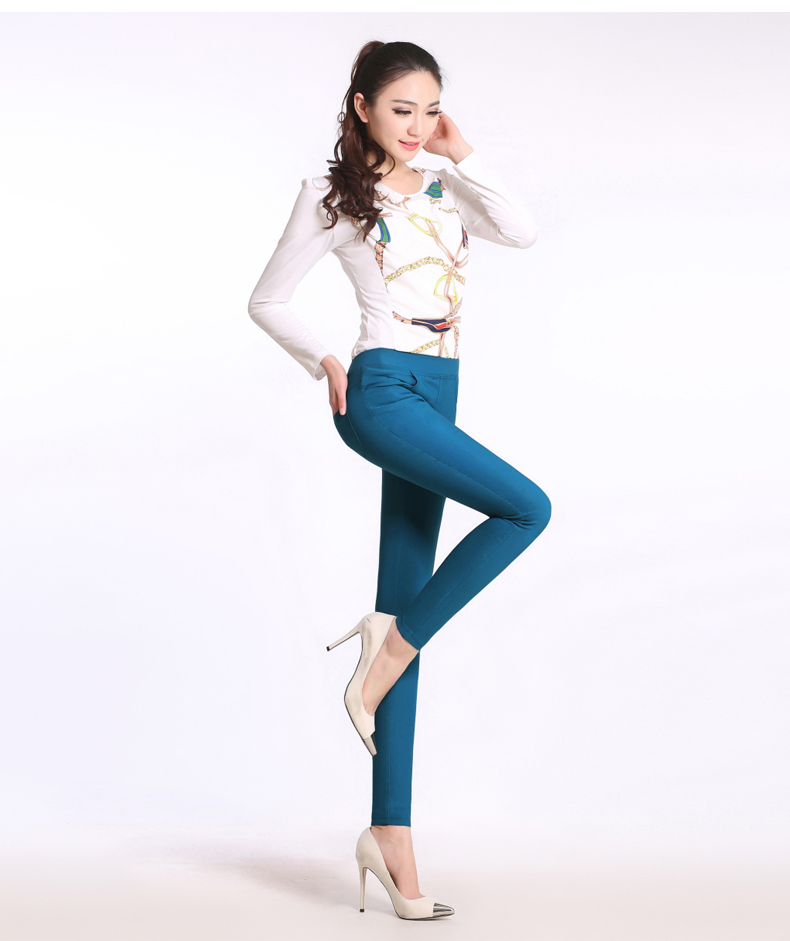 火狐一族 休闲裤女七九分裤女铅笔裤修身弹力紧身夏女裤子显瘦小脚裤 003黑色 S/90-100斤