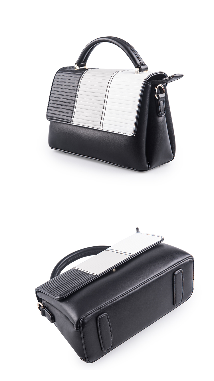 exull依思q2017秋季新款简约撞色翻盖女包单肩斜跨包手提潮包17331599