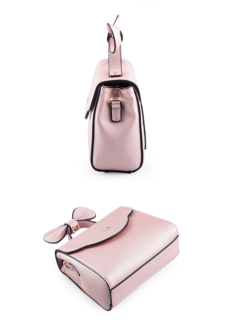 exull依思q秋新款韩式蝴蝶结提手百搭手提包单肩斜跨女包17332270