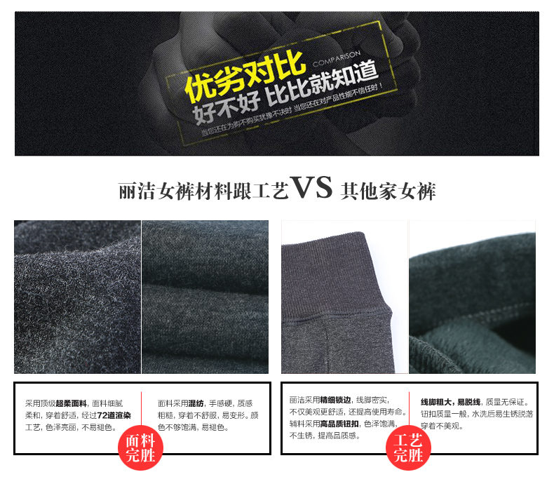 丽洁冬季打底裤女外穿踩脚加厚加绒弹力显瘦小脚裤 YS2060 紫色七彩 均码