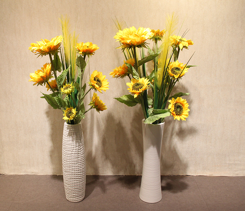 wo  高仿真花落地大号向日葵套装太阳花田园装饰花套装花艺假花道具