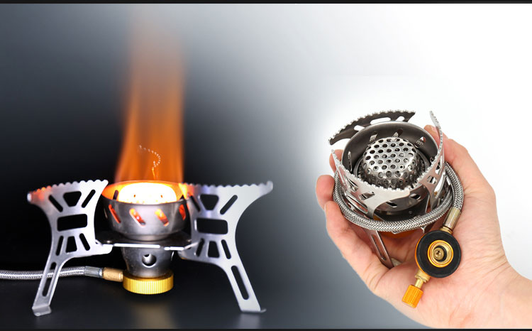 正品登山队防风炉头户外气炉便携野外炉具装备分体式野炊野餐野营 _ 1