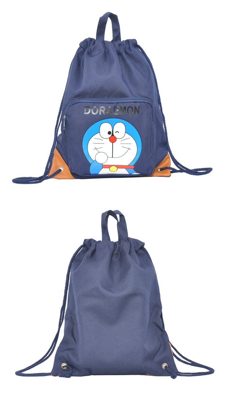 海平 整理书箱书袋卡通手提双肩包束口袋抽绳背包学生书包a4补习袋约