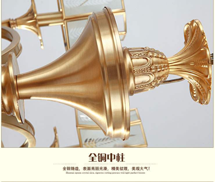 蒙特丽 客餐厅卧室吊灯TT99 美式乡村全铜灯具(B) 3头(66*40)cm