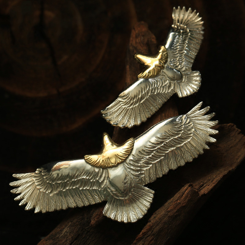 凡丘珠宝 菊地健中小鹰吊坠女项链男项坠手工定制日韩流行挂饰 小号