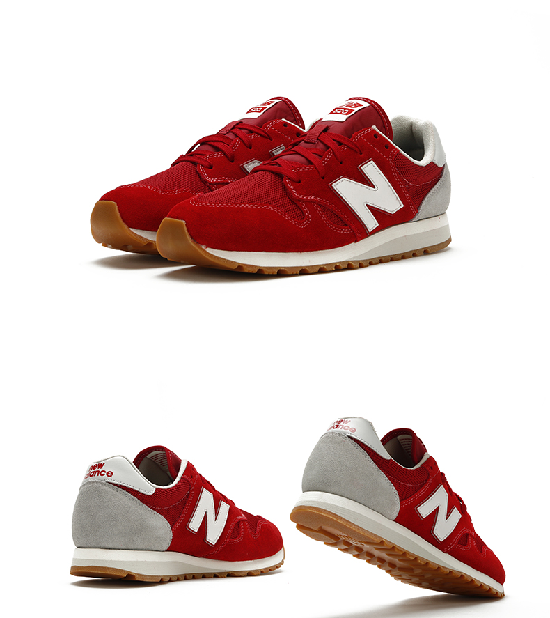 new balance nb 520系列 男女 复古 休闲运动 u520ah/酒红色 40.5【图
