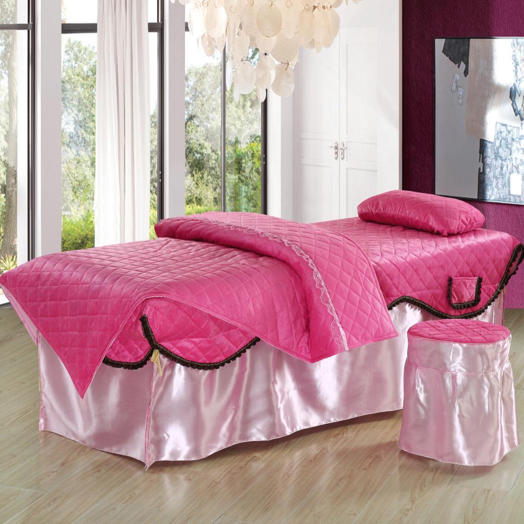 床上用品 床单/床笠 桑达 美容床罩四件套美容院 美容按摩床罩紫色