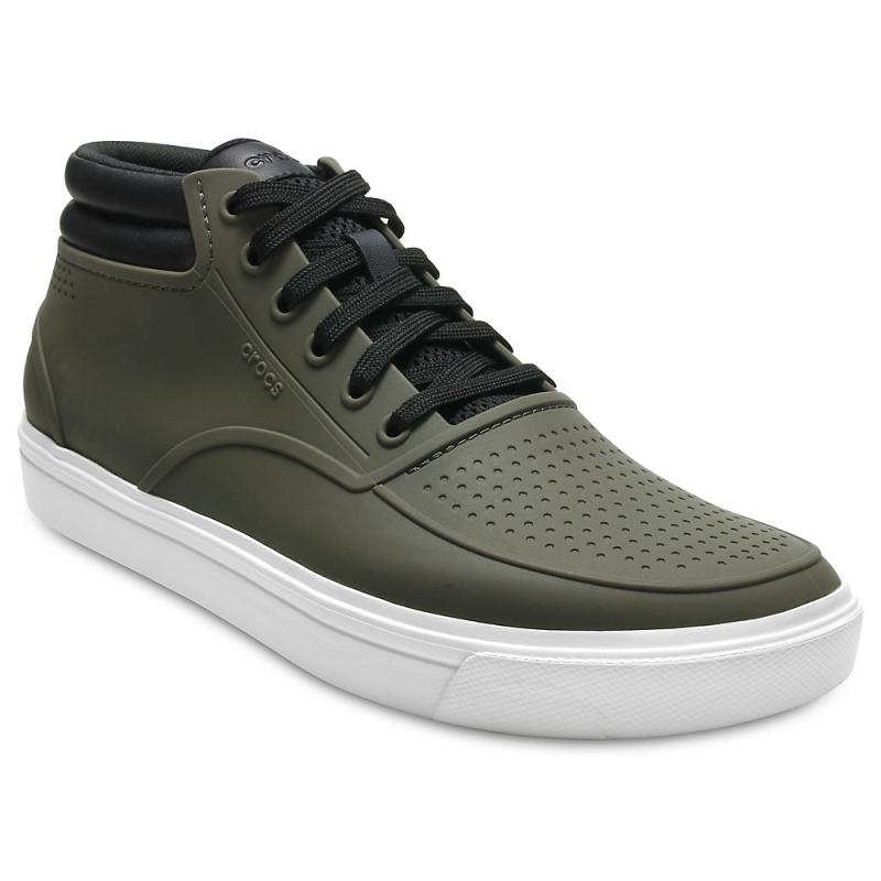 crocs卡骆驰男鞋休闲鞋中帮204686blackwhite9