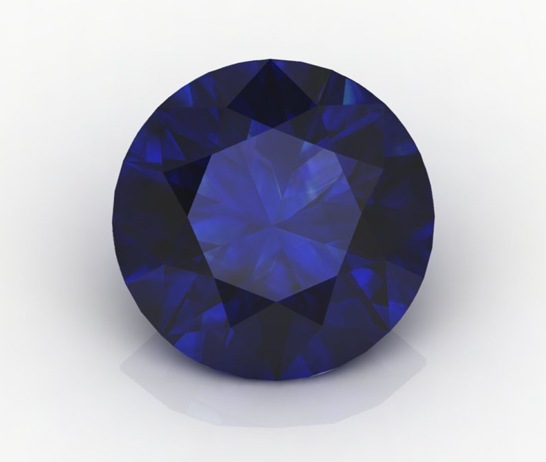 千宝莱宝石裸石坦桑蓝宝石圆形可镶嵌可加工亮闪透深邃粉融石头圆形