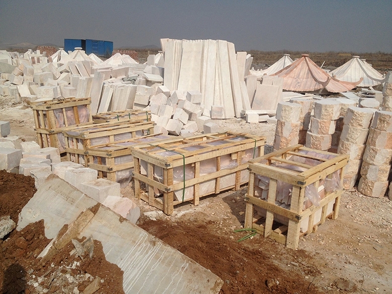 誉峰雕塑天然大理石罗马柱圆形光板实心罗马柱天然石材罗马柱曲阳石雕