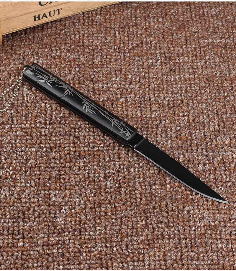 折叠刀 防身工具小刀 野外求生装备刀具 迷你小刀 钥匙扣小刀 竹子刀