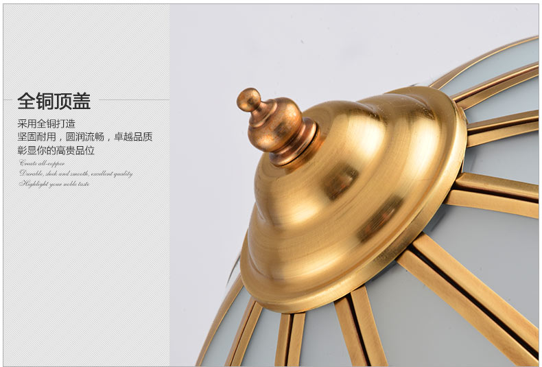 蔻驰 欧式全铜台灯 现代简约客厅书房卧室床头装饰铜台灯 350mm 台灯 预售发货时间请咨询客服