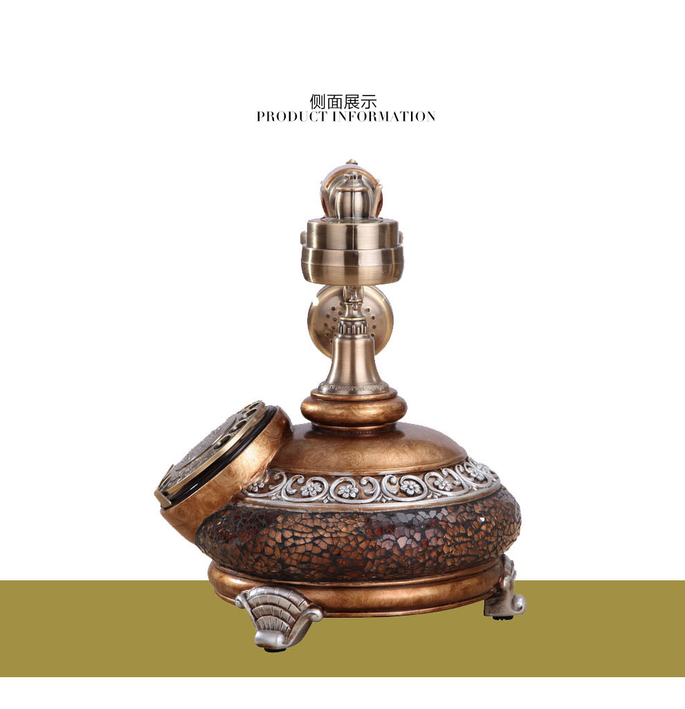 
                                        艾蒂斯 家庭时尚创意来电显示仿古电话机座机复古欧式老式古典电话 8610按键款                