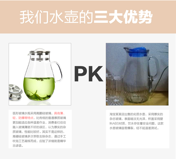 
                                        Z-SHINE 晟维创意耐热玻璃冷水壶凉水壶水具套装双层果汁杯 冷水壶+6个350ML杯子                