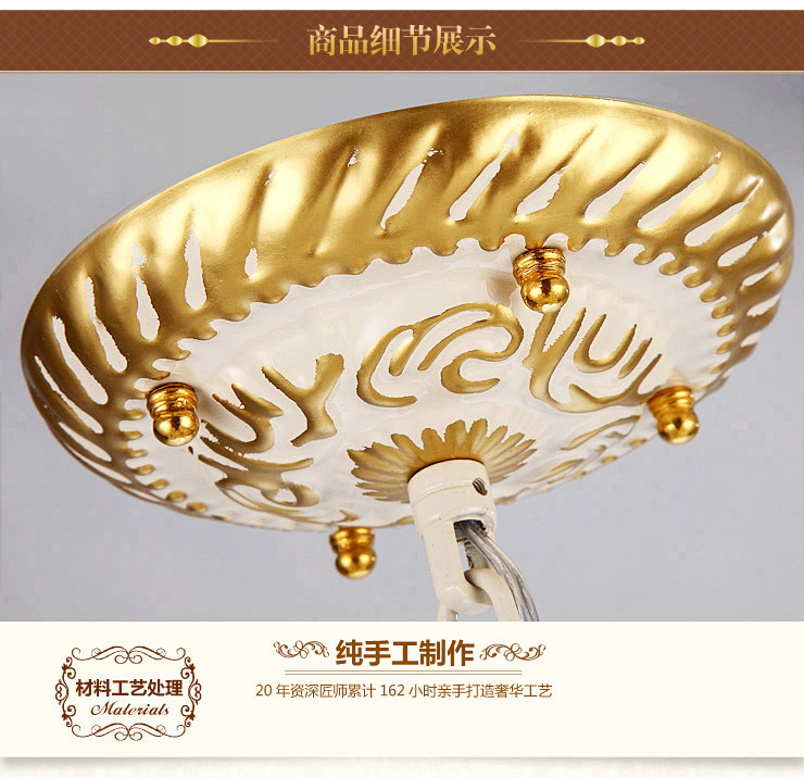 蒙特丽 客餐厅吊灯9055B-9头 欧式田园仿云石灯具 花朵(B)