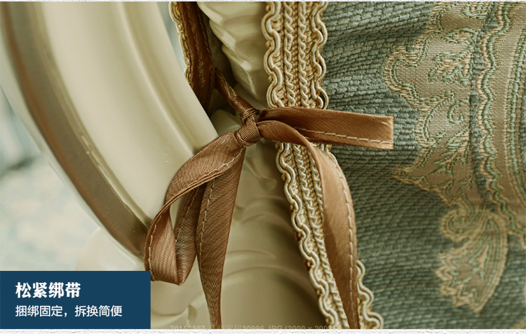 
                                        月和家思欧式奢华餐椅垫椅子坐垫椅背套 锦之春 50*50cm单个椅垫 背面防滑奢华版                