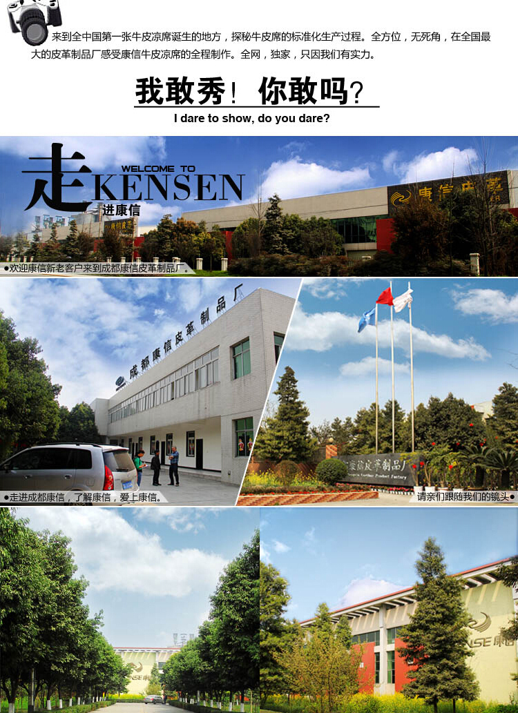 康信（KSENSE）牛皮硬坐垫 整张无拼接 头层水牛皮坐垫 金皇冠级 45*45cm