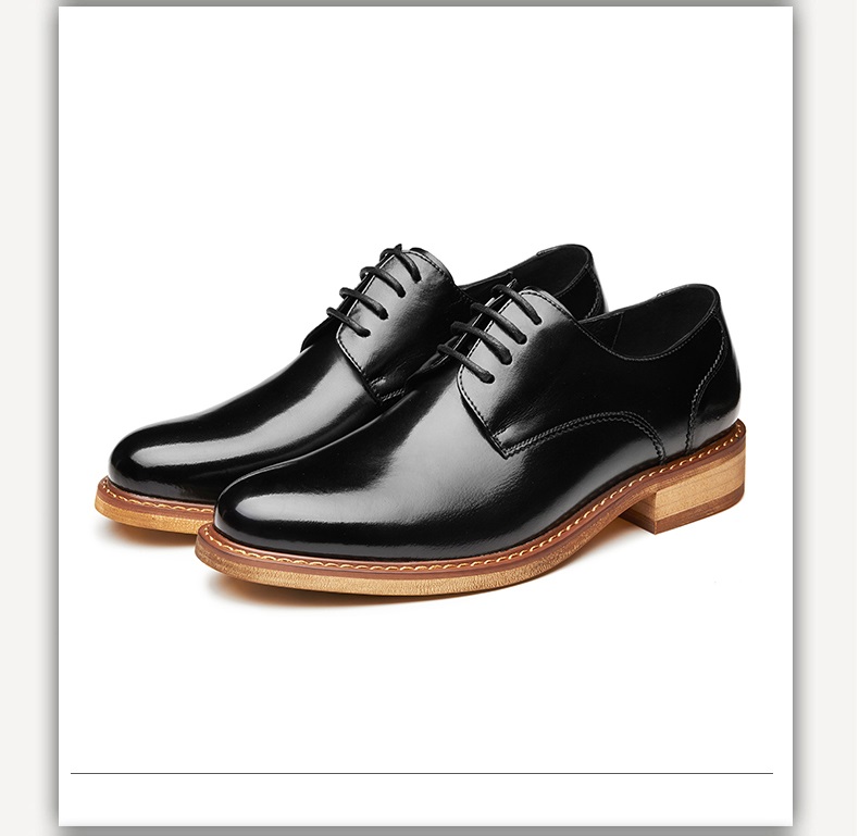高档皮鞋 2015新款商务正装男鞋英伦男士木底真皮鞋简约高档正品宴会