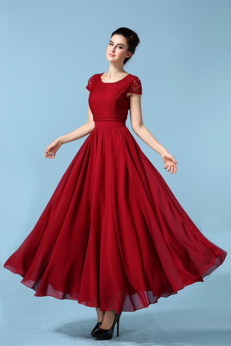 韩卜伊舍 2015春夏蕾丝大摆连衣裙女710-7038-75 白色 xl