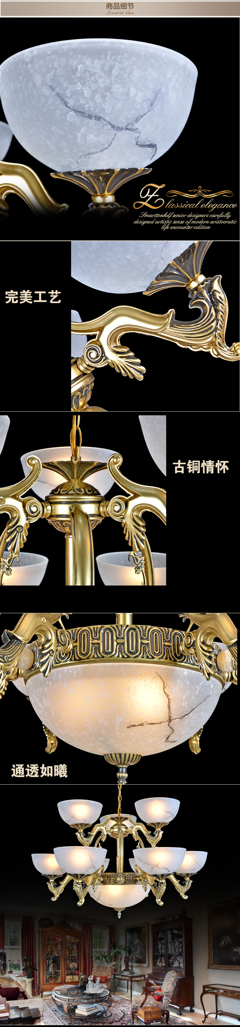 
                                        MX 经典款欧式吊灯 美式客厅吊灯 铁艺餐厅卧室吊灯具灯饰 3头 不带光源                