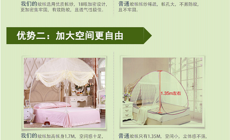 
                                        【满三件打八折】欧雅利格 oylec 三开门蚊帐  加高坐床式 防蚊层 蒙古包 免安装 香梦-紫色 1.2m床                