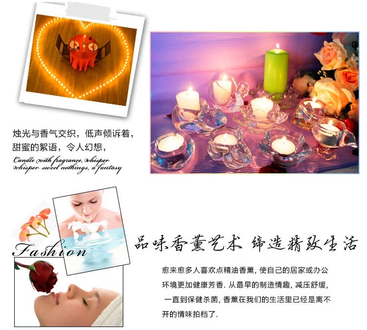 包邮kingking浪漫蜡烛烛台 欧式玻璃蜡台 香薰蜡烛用烛台创意水晶烛台 玉兔水晶烛台小