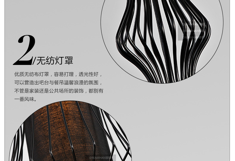 梦晗新古典后现代吧台复古创意灯具客餐厅卧室灯大贵族铁艺鸟笼吊灯8021 A款白色