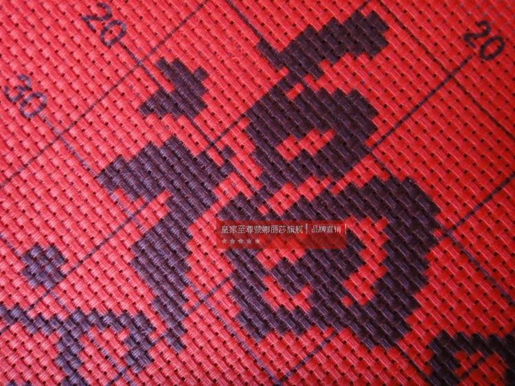 蒙娜丽莎十字绣新款客厅玄关大幅5D钻石画有鱼福福字年年有余中国风系列画圆钻绣挂画 图1丝线有余福50*50厘米.