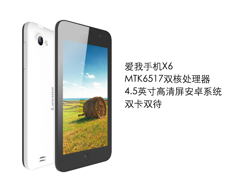 爱我（Lovme）X6 移动/联通2G智能手机 双卡双待 黑