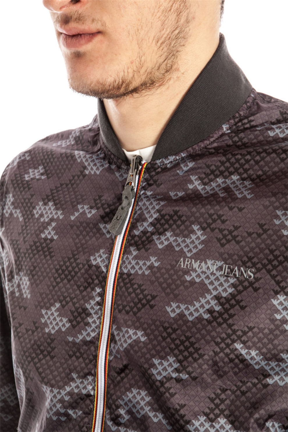 阿玛尼armaniaj男装风衣夹克男士双面短款紧口时尚休闲精品春夏经典