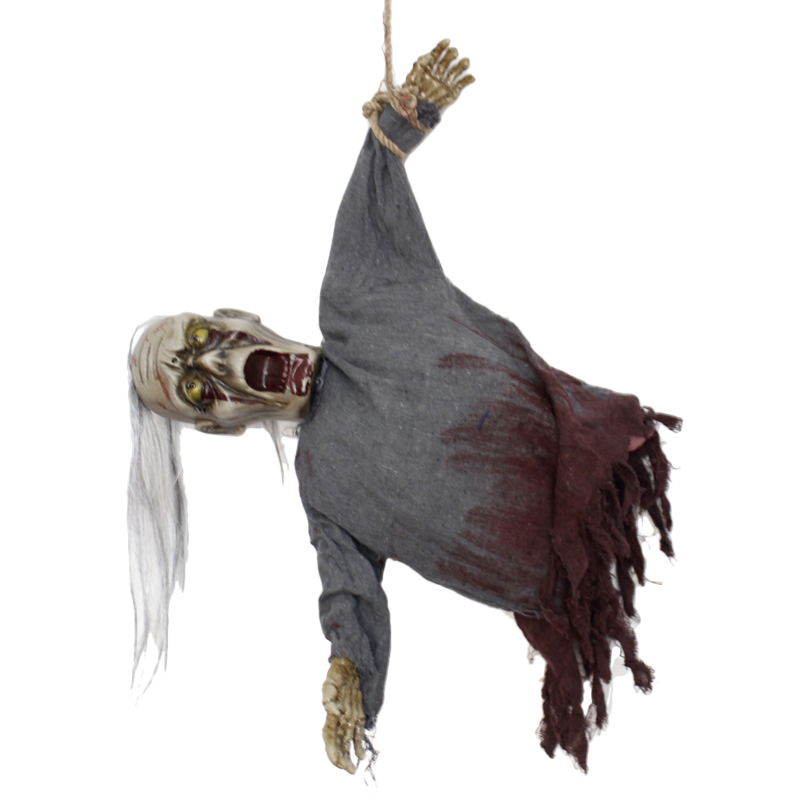 用品鬼节鬼屋酒吧ktv装饰品恐怖吓人声控吊鬼恶魔发光带声音斜身鬼