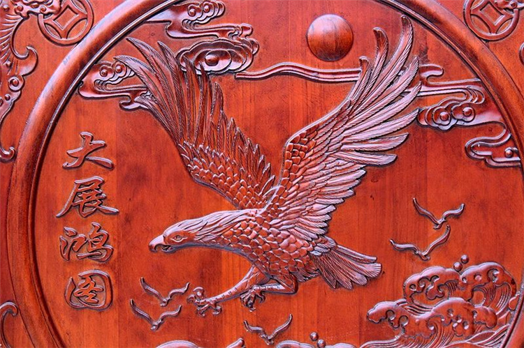
                                        罗诗玛诺  东阳木雕双面座屏 实木落地屏风隔断 中式客厅别墅玄关插屏 会所分隔挡                 