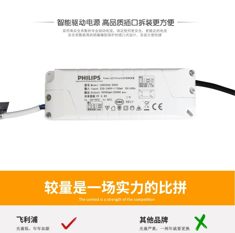 
                                        飞利浦LED集成吊顶灯厨卫面板灯铝扣板灯平板灯格栅灯吸顶灯12W22W 银色12W 300*300                