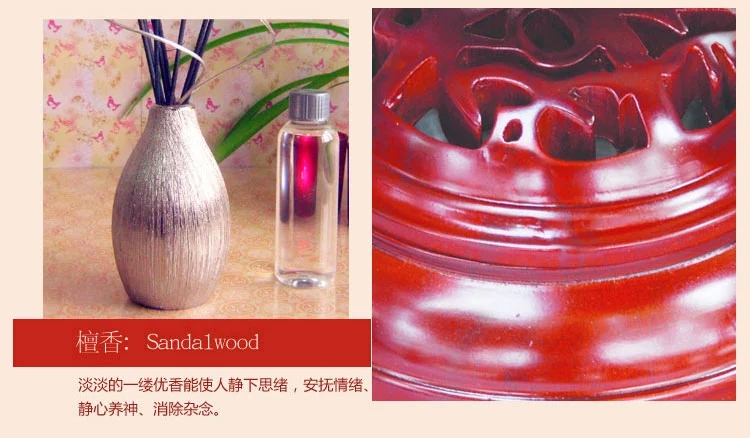 包邮纸醉金迷室内无火香薰精油套装欧式创意礼品藤条挥发熏香礼盒 银色檀香