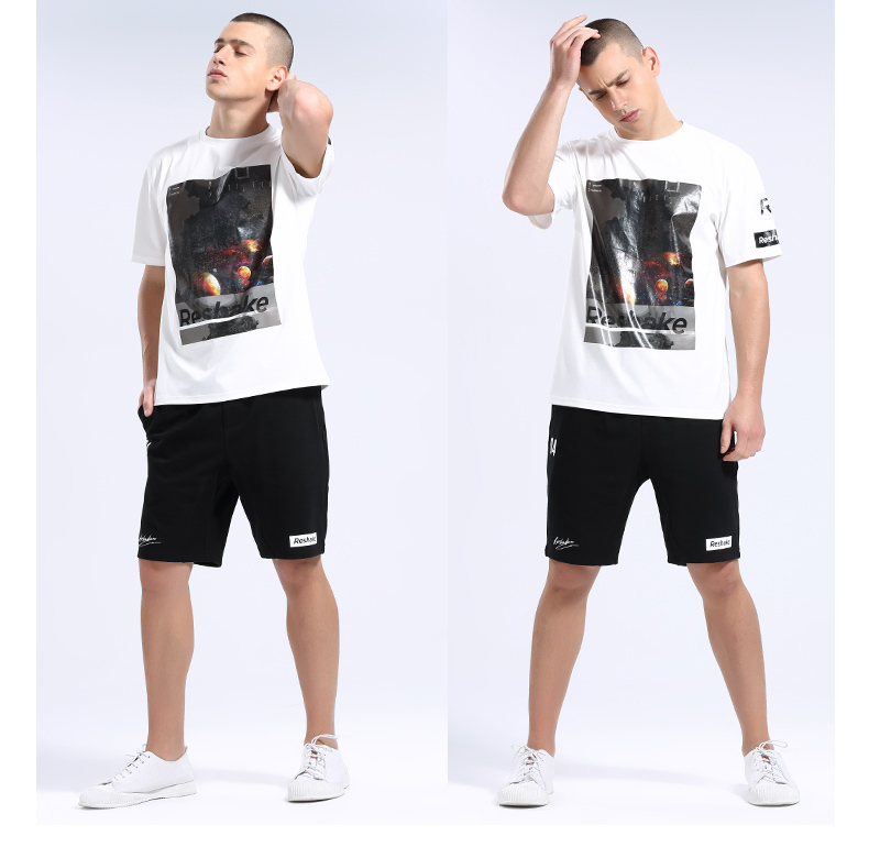 【华菲·型格t恤】reshake【商场同款】16夏新款抽象印花三体款短袖