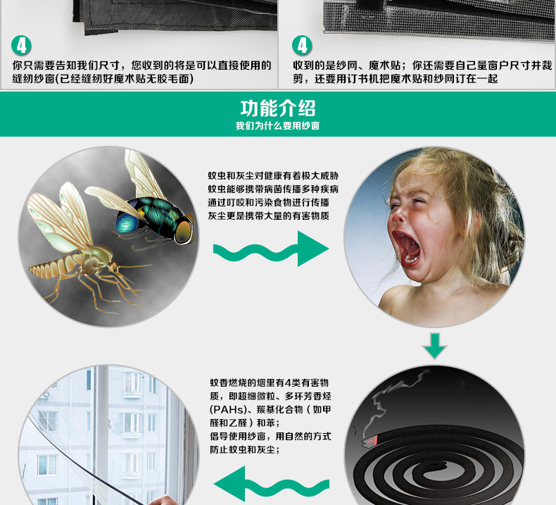 钟爱一生 纱窗 防蚊纱窗网成品定制缝纫纱窗隐形纱窗贴自粘形纱网订做 灰纱+白魔术贴 定制专拍