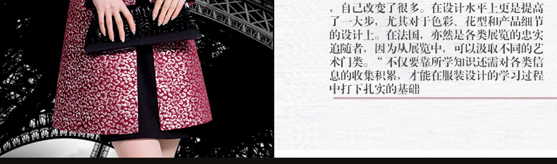 西悦2016春季品 中长款女士外套春秋 气质印花风衣女XY871 优雅红 L