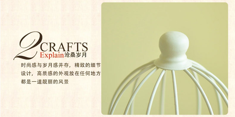
                                        优贝家（ubaka） 铁艺鸟笼烛台摆件 浪漫烛光晚餐摆件蝴蝶蜡烛架座创意婚庆马风灯 玫瑰悬挂鸟笼                