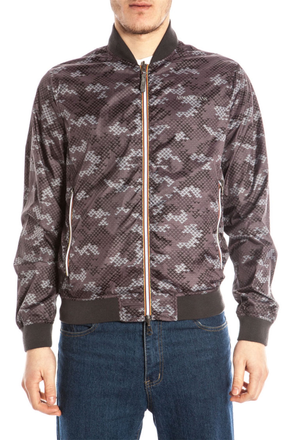 阿玛尼armaniaj男装风衣夹克男士双面短款紧口时尚休闲精品春夏经典