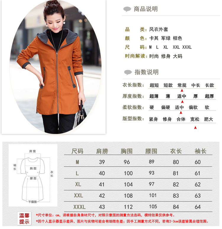 
                                        欣依煊 中长款外套大码拼接连帽女士风衣 卡其色 XL(风衣版)                