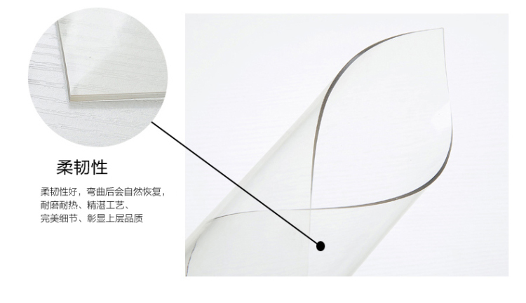 梦唯雅 餐桌布软质玻璃 透明台布桌垫防水防油免洗水晶板PVC 可定制 透明1.5 120*120