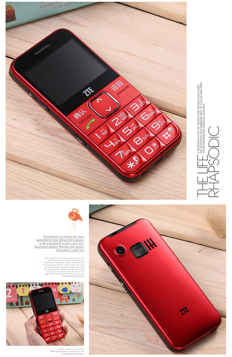 
                                        守护宝 上海中兴 ZTE tech L580  移动/联通 老人手机 白色                