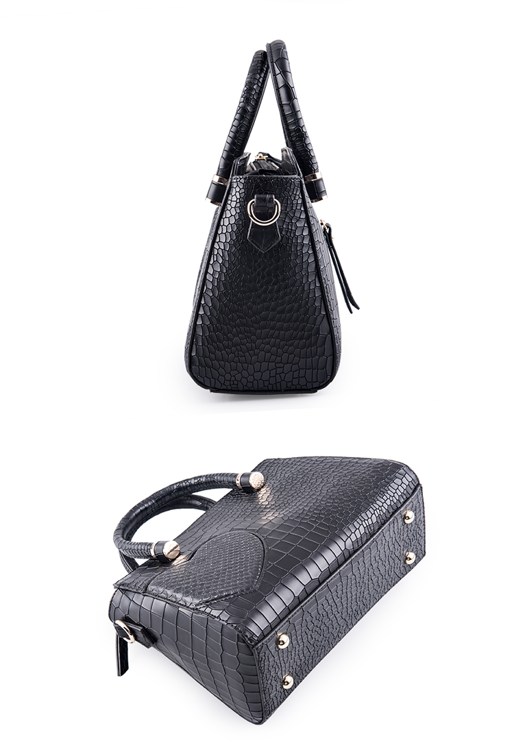 exull依思q女包包2017夏季新款时尚潮手提包爱心鳄鱼纹杀手包17320257