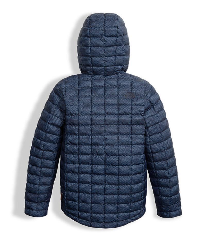 the north face北面棉服男童连帽保暖夹克nf0a34qg cosmic blue chain