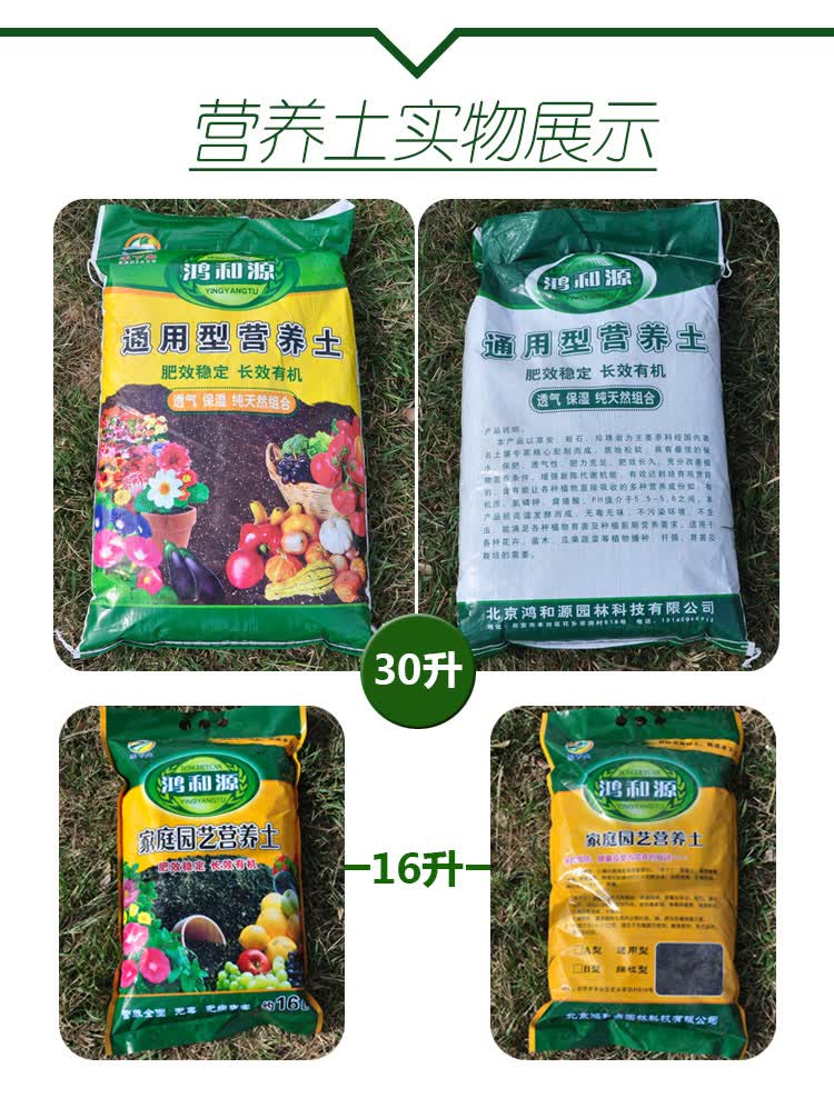 营养土有机泥土种花种菜泥炭土壤花土种植土大包农资 禾下土-大包装16