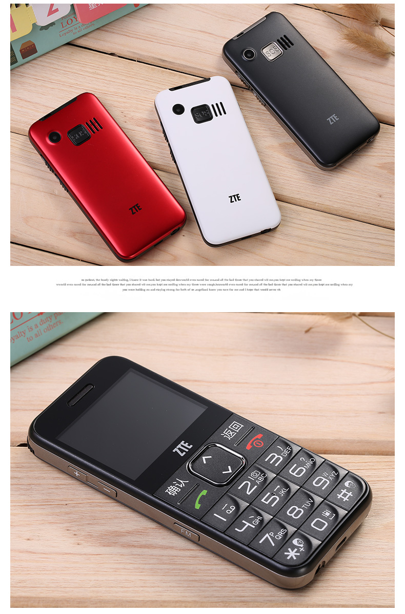 
                                        守护宝 上海中兴 ZTE tech L580  移动/联通 老人手机 白色                
