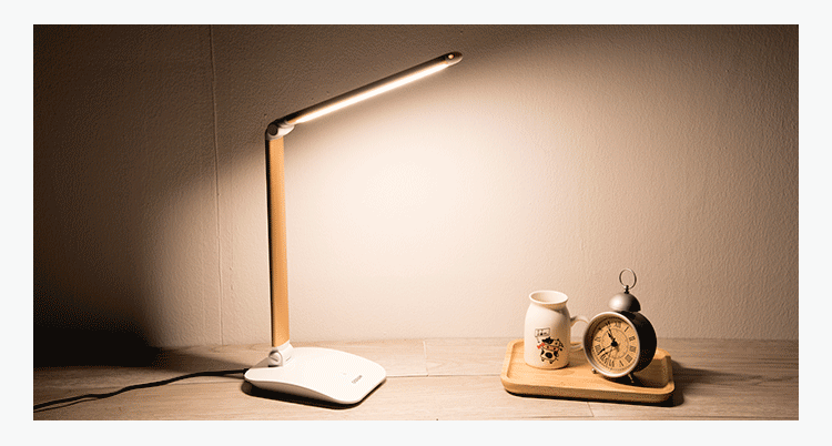 欧司朗(osram)畅学led台灯 工作学习卧室床头灯 三档触摸调光 皓月金