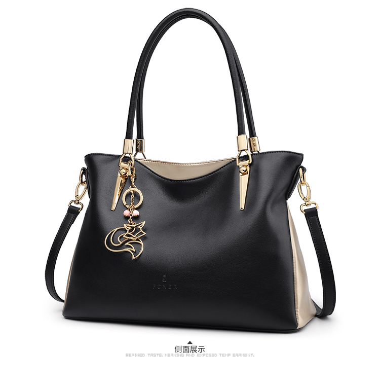 金狐狸foxer牛皮手提女包时尚包包斜挎包软皮女士休闲单肩包986004f1a