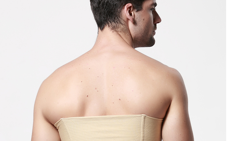 gkvk男士塑身腰封 收腹带可调节防卷边 男收腹束腰 减啤酒肚 黑色 xl