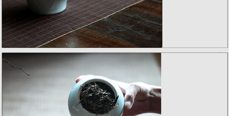 
                                        三勤堂 茶叶罐陶瓷茶仓 景德镇茶具青瓷密封普洱茶罐茶叶包装礼盒 荷花铜扣茶叶罐                